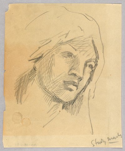 Schizzo della Testa di una Donna da Francis Augustus Lathrop