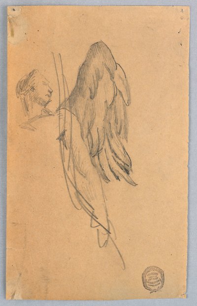 Schizzo di un angelo da Francis Augustus Lathrop