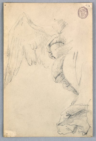 Schizzo con ali e drappeggi da Francis Augustus Lathrop