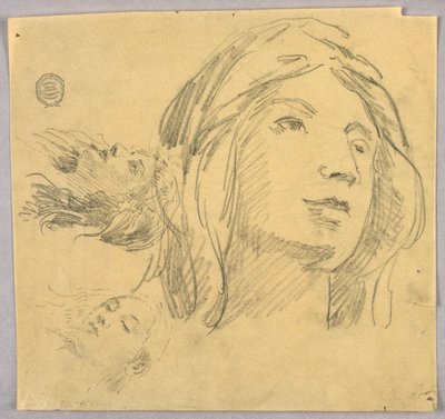 Schizzi di tre teste da Francis Augustus Lathrop
