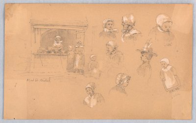 Schizzi di Cittadini a Mont St. Michel e Vitré da Francis Augustus Lathrop