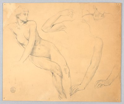 Schizzi di un Nudo Femminile e Braccia da Francis Augustus Lathrop