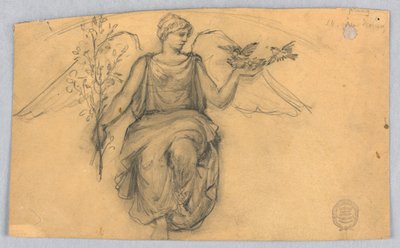 Primavera, schizzo di figura alata da Francis Augustus Lathrop