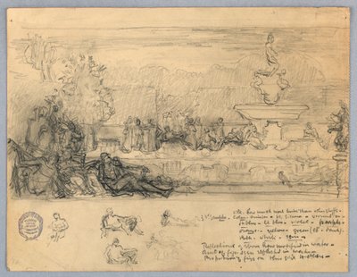 Studio per un murale o pannello da Francis Augustus Lathrop