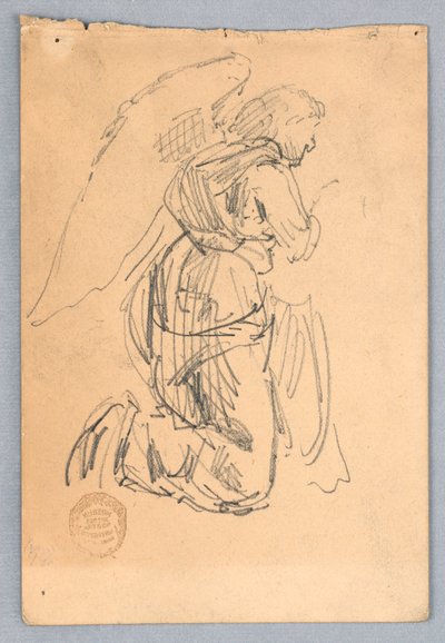 Studio per un angelo in adorazione da Francis Augustus Lathrop