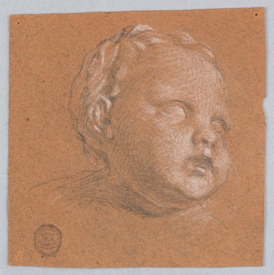 Studio della testa di un bambino da Francis Augustus Lathrop