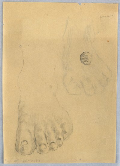 Studio di un piede sinistro da Francis Augustus Lathrop
