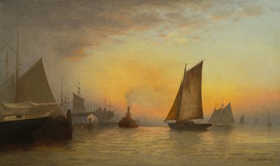 Porto di New York, N.Y., 1880 da Francis Augustus Silva