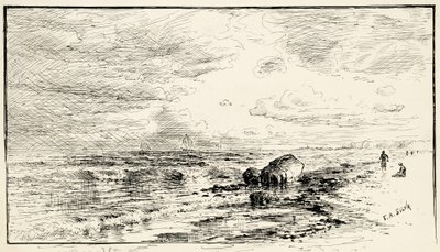 La spiaggia vicino a Point Judith, Rhode Island da Francis Augustus Silva