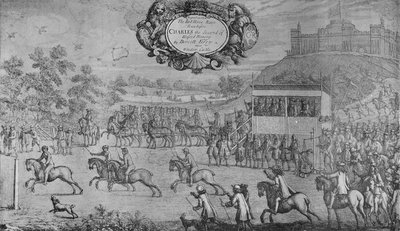 Una corsa davanti a Carlo II, di Francis Barlow, c1650-1680, 1911 da Francis Barlow