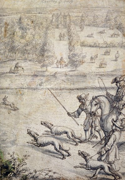 Caccia alla lepre, illustrazione per 