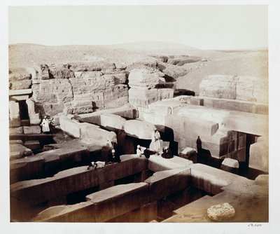 Un tempio scavato ai piedi della Sfinge, Giza, Egitto da Francis Bedford
