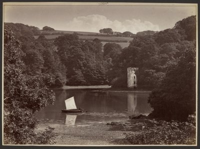 [Barca su un lago accanto a un castello] da Francis Bedford