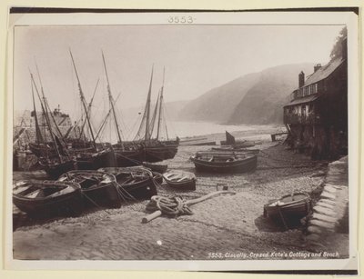Clovelly, il Cottage e la Spiaggia di Crazed Kate da Francis Bedford