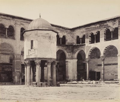 Fontana nella corte della Grande Moschea (Moschea degli Omayyadi), Damasco da Francis Bedford