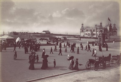 Rhyl. Il padiglione e il molo, 1870 da Francis Bedford