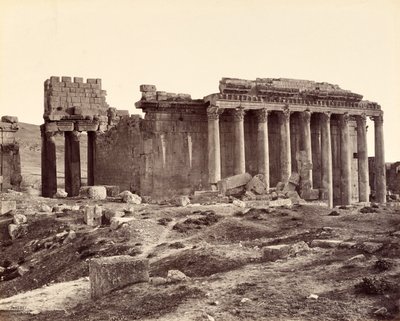 Il Tempio di Giove, da nord-est, Baalbek da Francis Bedford