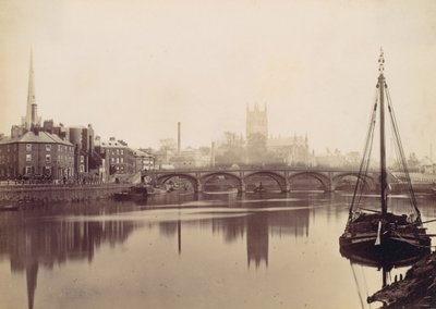 Worcester. Dal Severn, 1870s da Francis Bedford