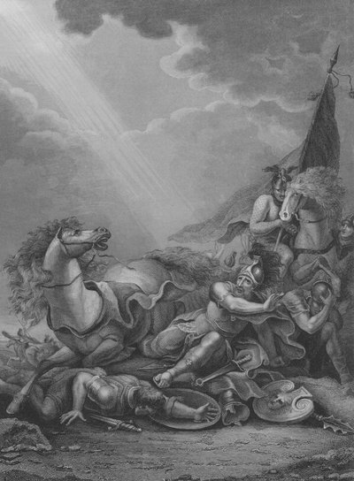 La conversione di San Paolo, Atti 9, Versetti 1-21 (incisione) da Francis Bourgeois