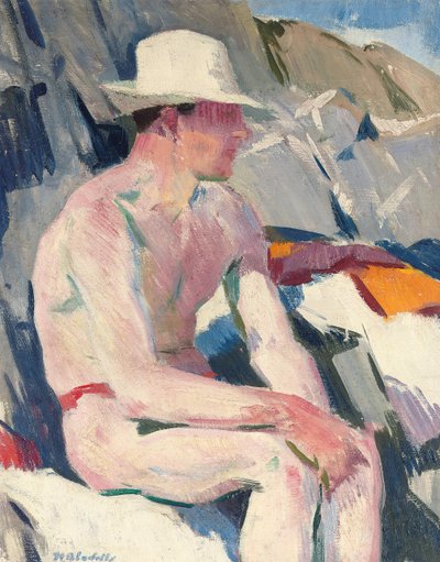 Bagnante con un Cappello Bianco da Francis Campbell Boileau Cadell
