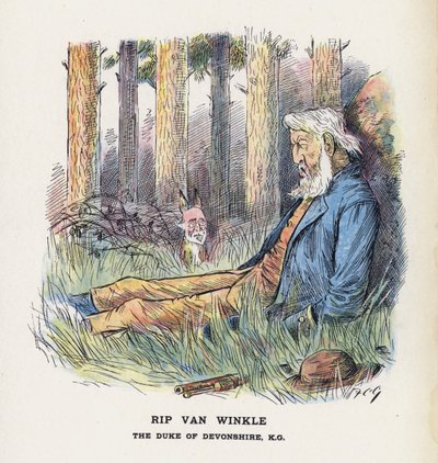 Rip Van Winkle, il duca di Devonshire da Francis Carruthers Gould