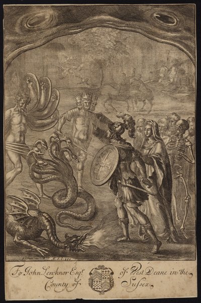 Enea, Sibilla, Centauri, Gerione, Briareo, Idra, Chimera da Francis Cleyn