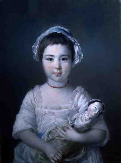 Ritratto di Lady Ann Fitzpatrick con una Bambola da Francis Cotes