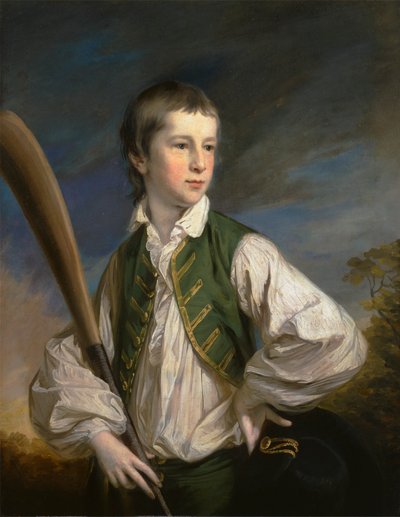 Charles Collyer da ragazzo, con una mazza da cricket da Francis Cotes