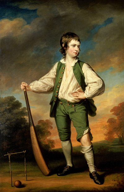 Il giovane giocatore di cricket - Ritratto di Lewis Cage da Francis Cotes