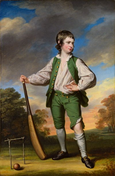 Il giovane cricketer - Ritratto di Lewis Cage da Francis Cotes