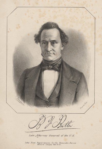 B.J. Butler, litografia di Henry G. Langley, 1840 da Francis D