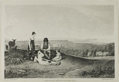 Vista da Kings, Weston Hill, da Tre vedute, illustrative del paesaggio di Bristol e dei suoi dintorni da Francis Danby