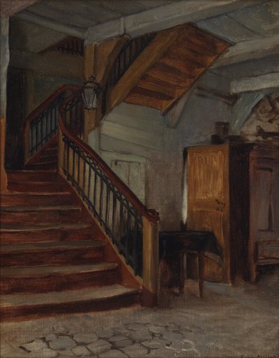 Interno di una Stanza con Scala a Chiocciola da Francis Davis Millet