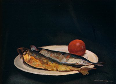 Aringhe su un Piatto, c1910 da Francis Derwent Wood
