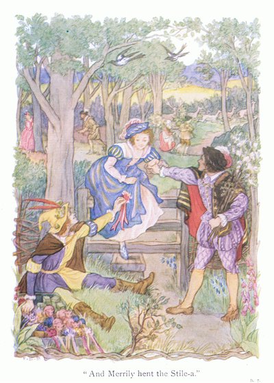 "E allegramente si è fatto lo stile (litografia a colori) da Francis Donkin Bedford