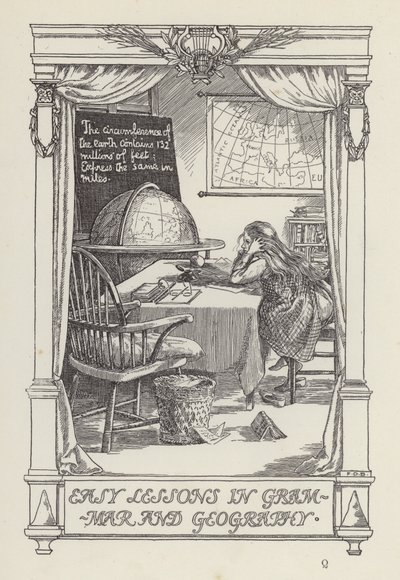 Un altro libro di versi per bambini: Lezioni facili di grammatica e geografia (litografia) da Francis Donkin Bedford