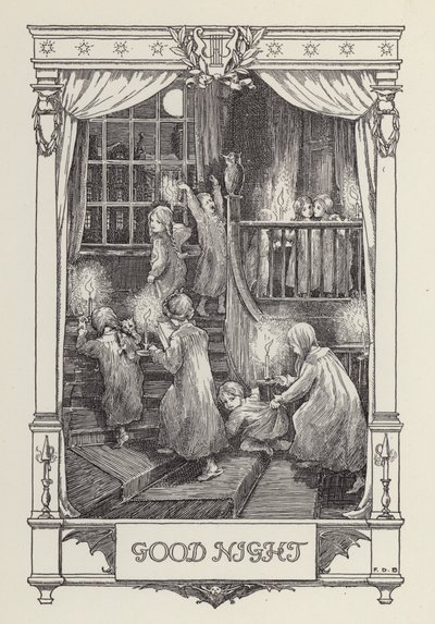 Un altro libro di versi per bambini: Buona notte (litografia) da Francis Donkin Bedford
