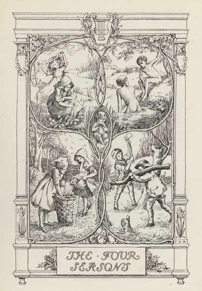 Un altro libro di versi per bambini: Le quattro stagioni (litografia) da Francis Donkin Bedford