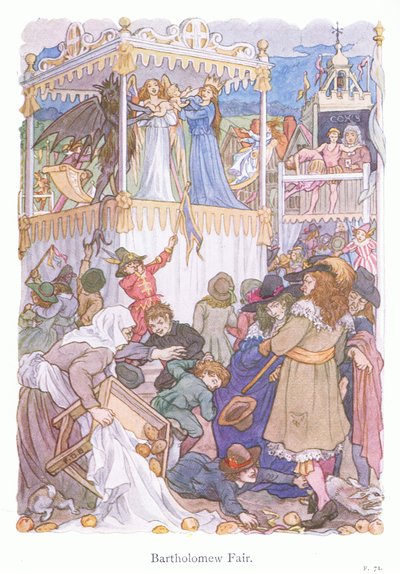 Fiera di Bartolomeo (litografia a colori) da Francis Donkin Bedford