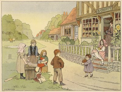 Libro dei negozi di Bedford: Panettiere (litografia a colori) da Francis Donkin Bedford