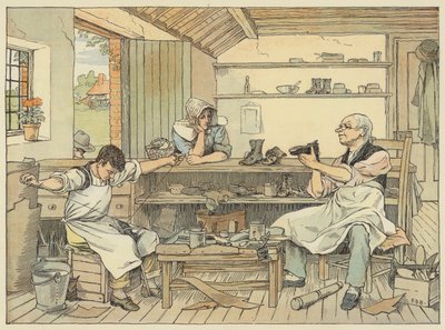 Cobbler (litografia a colori) da Francis Donkin Bedford