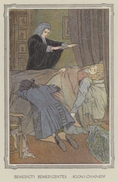 Illustrazione per La storia di Henry Esmond (litografia a colori) da Francis Donkin Bedford