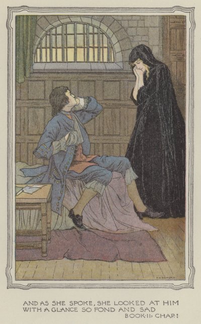 Illustrazione per La storia di Henry Esmond (litografia a colori) da Francis Donkin Bedford