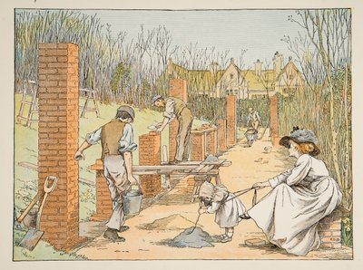 Il costruttore, da Four and Twenty Toilers, pub. 1900 (litografia a colori) da Francis Donkin Bedford