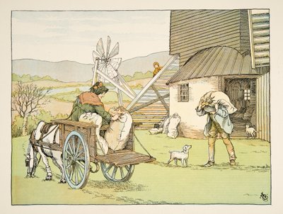 Il mugnaio, da Four and Twenty Toilers, pub. 1900 (litografia a colori) da Francis Donkin Bedford