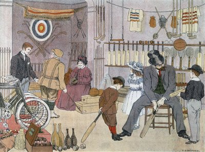 Il negozio di articoli sportivi, da "Il libro dei negozi". da Francis Donkin Bedford