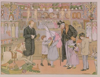 Il negozio di giocattoli, da "Il libro dei negozi". da Francis Donkin Bedford