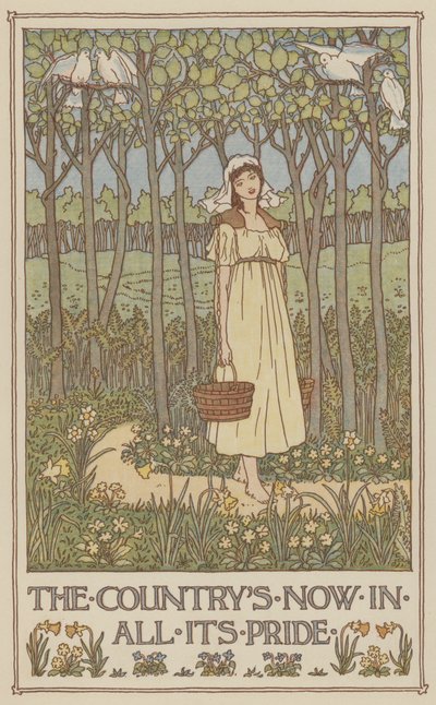 Il paese è ora in tutto il suo orgoglio (litografia a colori) da Francis Donkin Bedford