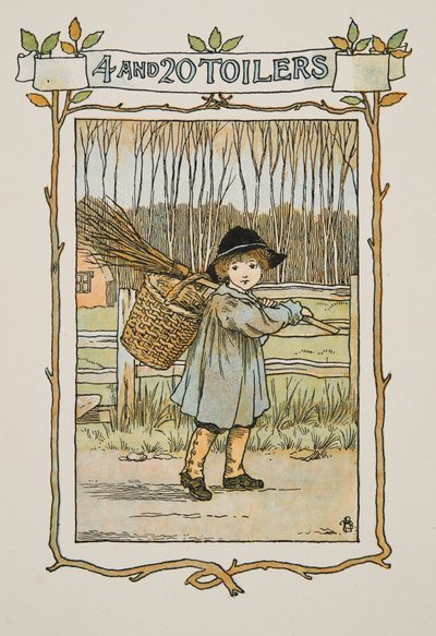 Vignetta da Four and Twenty Toilers, pub. 1900 (litografia a colori) da Francis Donkin Bedford