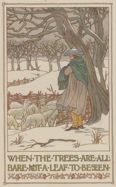 Quando gli alberi sono tutti spogli non si vede una foglia (litografia a colori) da Francis Donkin Bedford